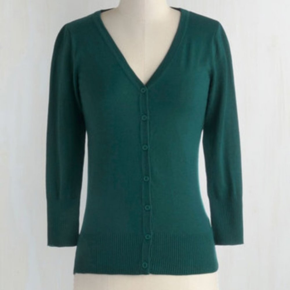 Modcloth Charter School Cardigan Peacock 1X